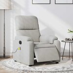 vidaXL Fauteuil inclinable de massage électrique gris clair
