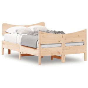 vidaXL Cadre de lit sans matelas 120x200 cm bois de pin massif