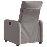 vidaXL Fauteuil de massage inclinable électrique Taupe Tissu