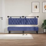 vidaXL Tête de lit suspendue Bleu police Velours