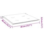 vidaXL Coussins de chaise jardin lot de 6 beige 40x40x3cm tissu oxford
