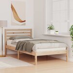 vidaXL Cadre de lit Marron 80 x 200 cm Bois massif en pin