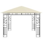 vidaXL Tonnelle avec moustiquaire et lumières LED 3x3x2 73 m Crème