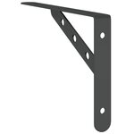 vidaXL Supports d'étagères 4 Pièces 23 5x2 5x15 5cm noir acier inoxydable