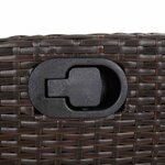 vidaXL Ensemble à manger de jardin et coussins 9 Pièces marron poly rotin