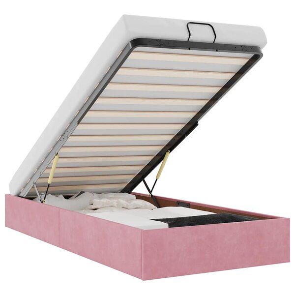 vidaXL Cadre de lit ottoman sans matelas rose 80x200 cm velours