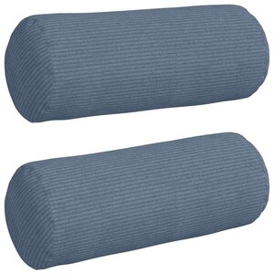 vidaXL Coussins d'accent 2 Pièces Bleu Ø 15 x 40 cm
