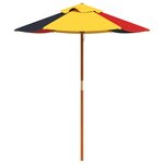 vidaXL Table de pique-nique pour 4 enfants avec parasol bois de sapin