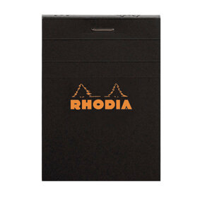 bloc noir n°11 7 4x10 5cm 80 feuilles agrafées 80g Q.5x5 RHODIA