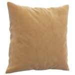 vidaXL Canapé 2 places avec oreillers décoratifs brun 140 cm velours