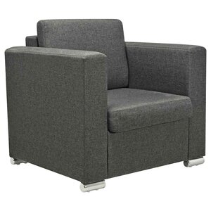 vidaXL Fauteuil gris foncé tissu