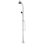 vidaXL Douche de jardin avec base gris 220 cm Aluminium
