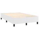 vidaXL Sommier à lattes de lit avec matelas Blanc 120x200cm Similicuir