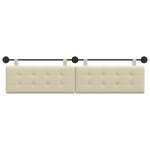 vidaXL Tête de lit suspendue Crème Simili cuir