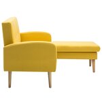Vidaxl canapé d'angle revêtement en tissu 186x136x79 cm jaune