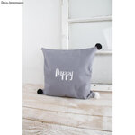 Enveloppe de coussin av.fermeture - éclair  gris  40x40cm  330g / m²  1 pce.