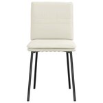 vidaXL Chaises à manger lot de 6 crème velours