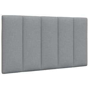 vidaXL Coussin de tête de lit Hanko gris clair 90 cm tissu