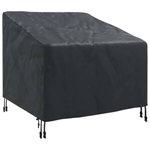 vidaXL Housse de chaise de jardin Noir 90 x 90 x 50 / 75 cm Tissu 600D