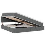 vidaXL Lit avec rangement et matelas Gris foncé 200 x 200 cm