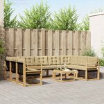 vidaXL Ensemble de canapés d'extérieur 10 Pièces Blanc et Beige