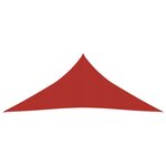 vidaXL Voile d'ombrage 160 g/m² Rouge 5x6x6 m PEHD