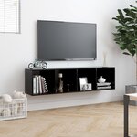 vidaXL Bibliothèque/Meuble TV Noir 143x30x36 cm