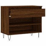 vidaXL Armoire à chaussures Chêne marron 70x36x60 cm Bois d'ingénierie