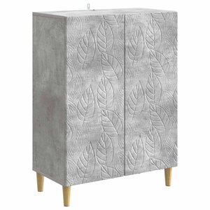 vidaXL Buffet Gris béton 66 x 34 5 x 90 cm Bois d'ingénierie