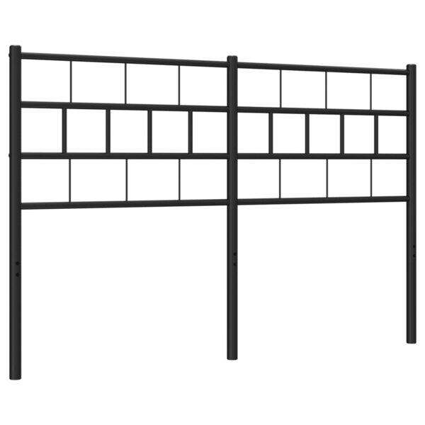 vidaXL Tête de lit métal noir 120 cm