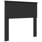 vidaXL Lit de Rangement avec tiroir Noir 90 x 190 cm Bois d'ingénierie