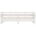 vidaXL Lit coulissant sans matelas blanc 2x(80x200)cm