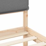 vidaXL Cadre de lit avec tête de lit rembourrée Gris clair 90 x 190 cm