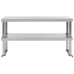 vidaXL Table de travail de cuisine avec étagère 120x60x150 cm Inox