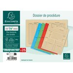 Paquet De 25 Dossiers De Procédure Carte Lustrée 25x32cm - Rouge - X 5 - Exacompta