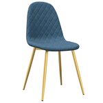vidaXL Chaises à manger lot de 4 Bleu Velours