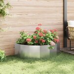 vidaXL Jardinière Argent 120 x 60 x 35 cm Acier inoxydable