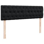 vidaXL Cadre de lit ottoman avec matelas noir 140x190 cm velours