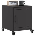 vidaXL Table de chevet noir 36x39x43 5 cm acier
