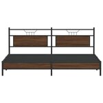 vidaXL Cadre de lit en métal sans matelas chêne marron 200x200 cm
