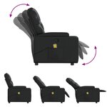vidaXL Fauteuil de massage inclinable Noir Similicuir