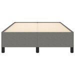 vidaXL Cadre de lit sans matelas gris foncé 120x190 cm tissu