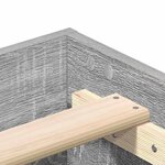 Cadre de lit vidaXL 120x190 cm Gris Sonoma en bois aggloméré