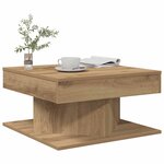 vidaXL Table basse chêne artisanal 55x55x30 cm bois d'ingénierie