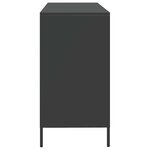 vidaXL Buffet noir 135x39x73 5 cm acier laminé à froid