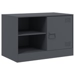 vidaXL Meubles TV 2 Pièces anthracite 67x39x44 cm acier