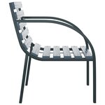 vidaXL Chaises de jardin lot de 2 Gris Bois