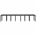 vidaXL Table de Jardin Anthracite 400 x 100 x 73 cm polyrotin