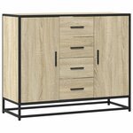 vidaXL Buffet chêne sonoma 92x35x76 cm bois d'ingénierie