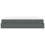 vidaXL Cadre de lit avec matelas avec matelas 2 Pièces Gris Foncé tissu